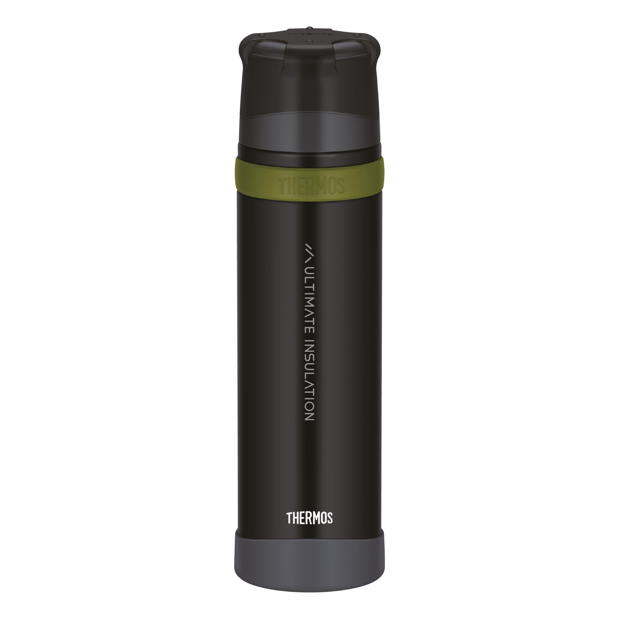 thermos-mountain-isolierflasche-0-9l-charcoal-black-matt-mit-becher image 1