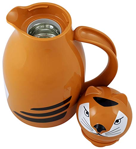 helios-thermo-tiger-isolierkanne-1-l-orange-tiermotiv-kunststoff image 8