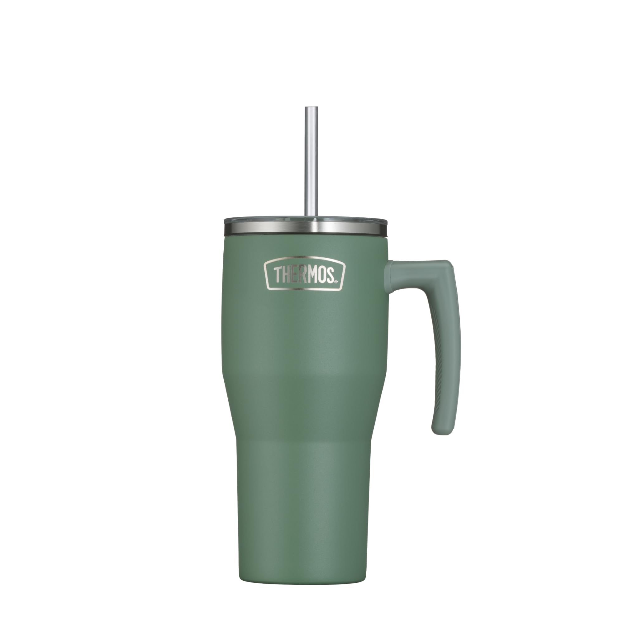 thermos-refreshing-series-tumbler-trinkbecher-0-85-l-green-mat-mit-strohhalm-und image 1