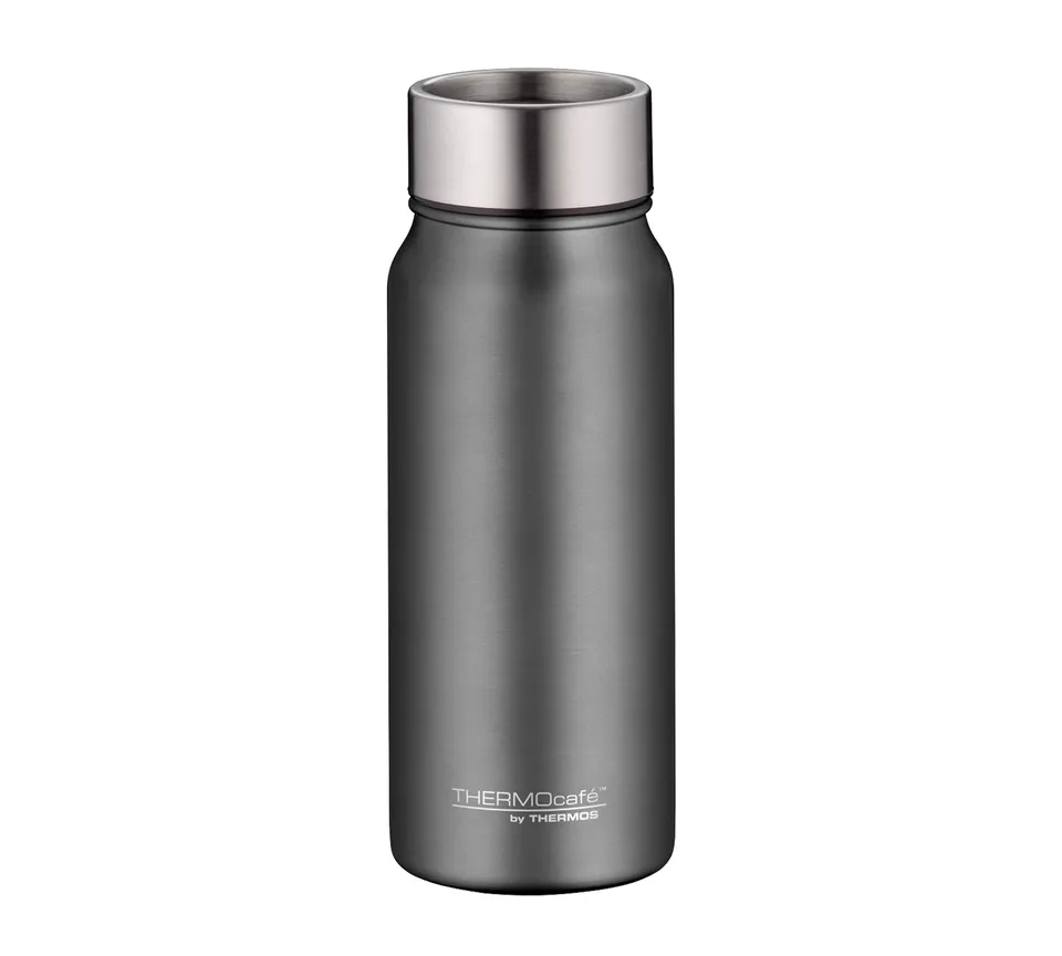 thermos-thermocaf-tc-drinking-mug-0-5l-thermobecher-edelstahl-stone-grey-matt image 1