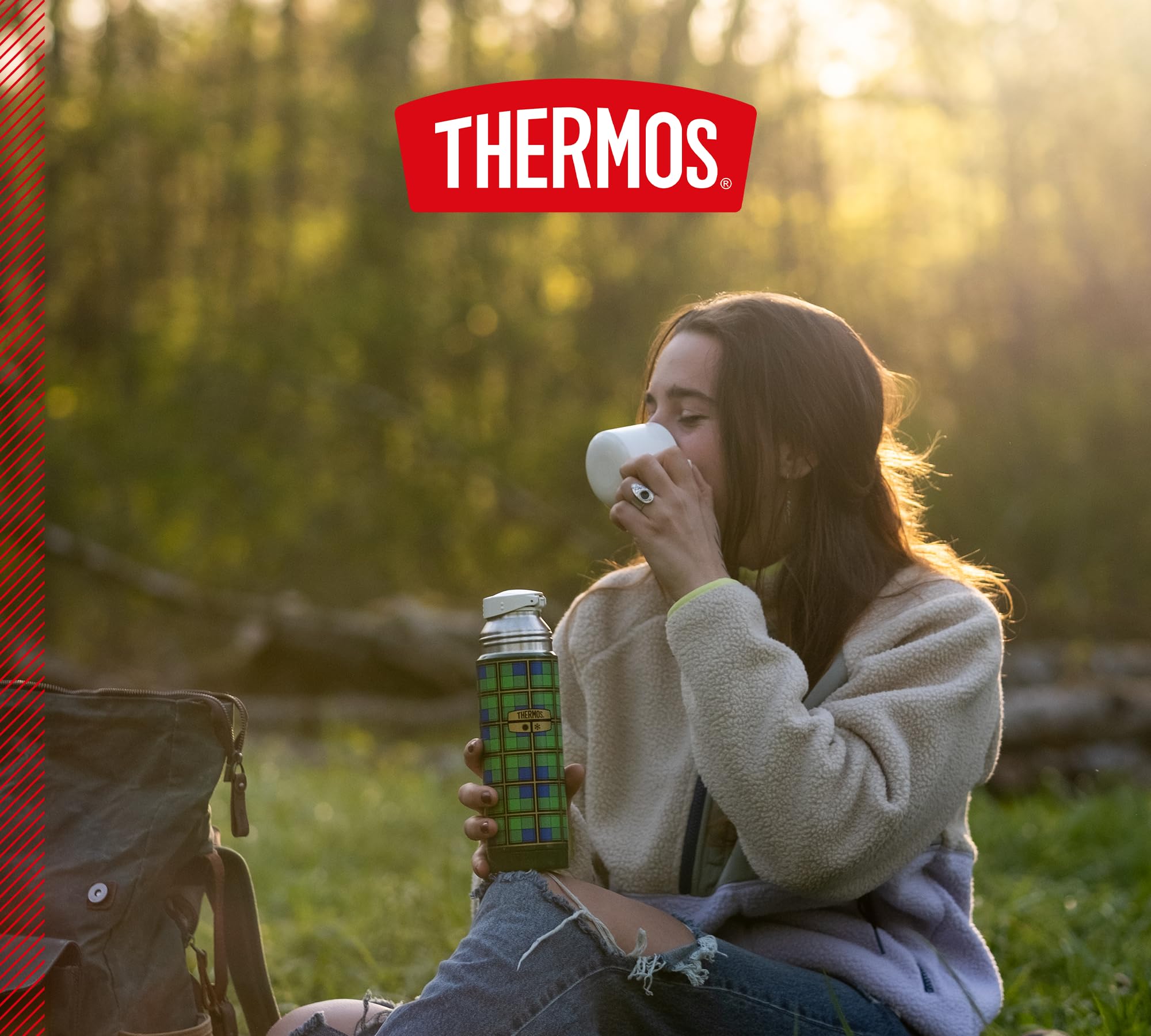thermos-revival-isolierflasche-0-50-l-retro-gr-n-mit-becherdeckel image 7