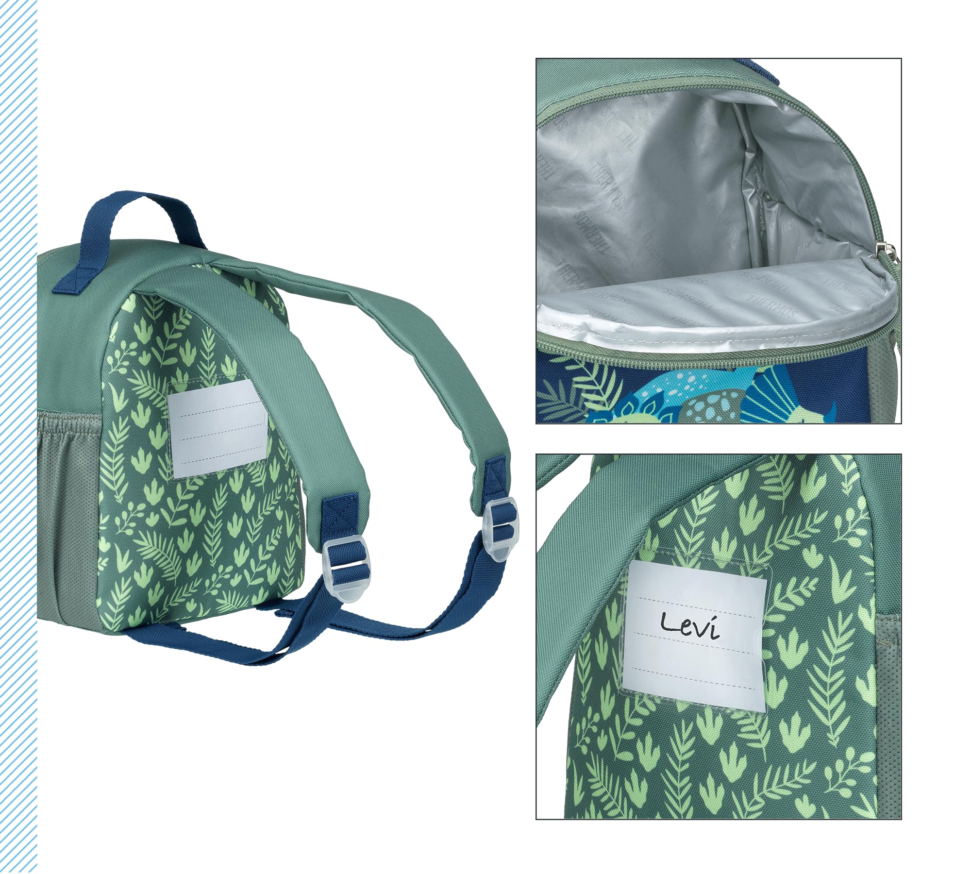 thermos-kinder-lunchtasche-4-0-l-dinosaurier-gr-n-blau-isoliert image 3