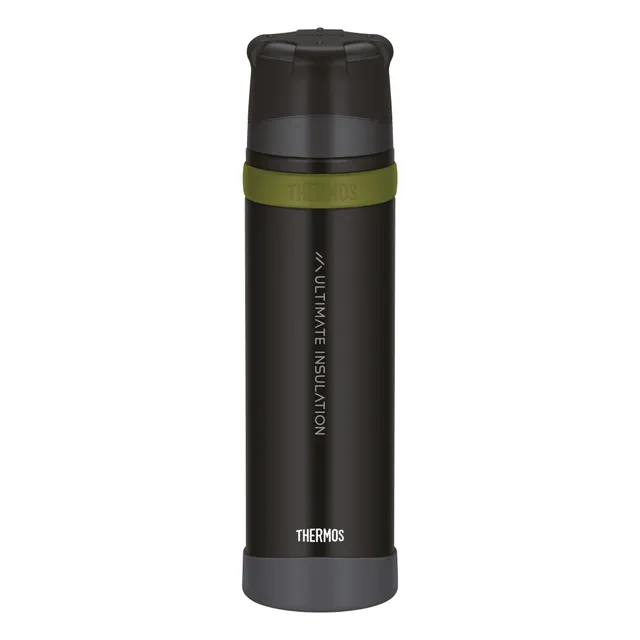 thermos-mountain-isolierflasche-0-9l-charcoal-black-matt-mit-becher image 1