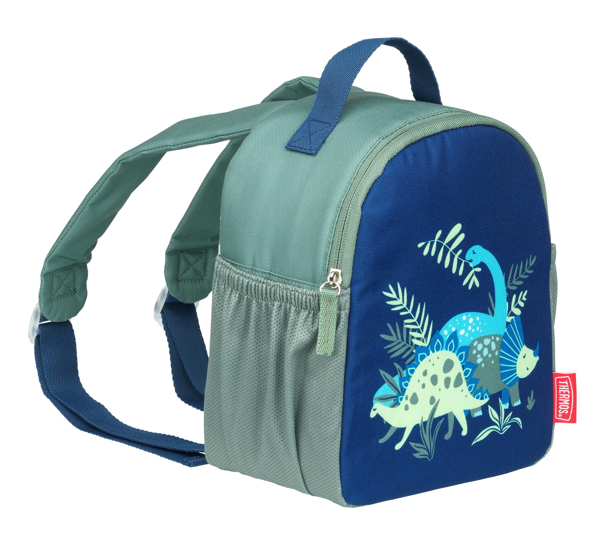 thermos-kinder-lunchtasche-4-0-l-dinosaurier-gr-n-blau-isoliert image 1
