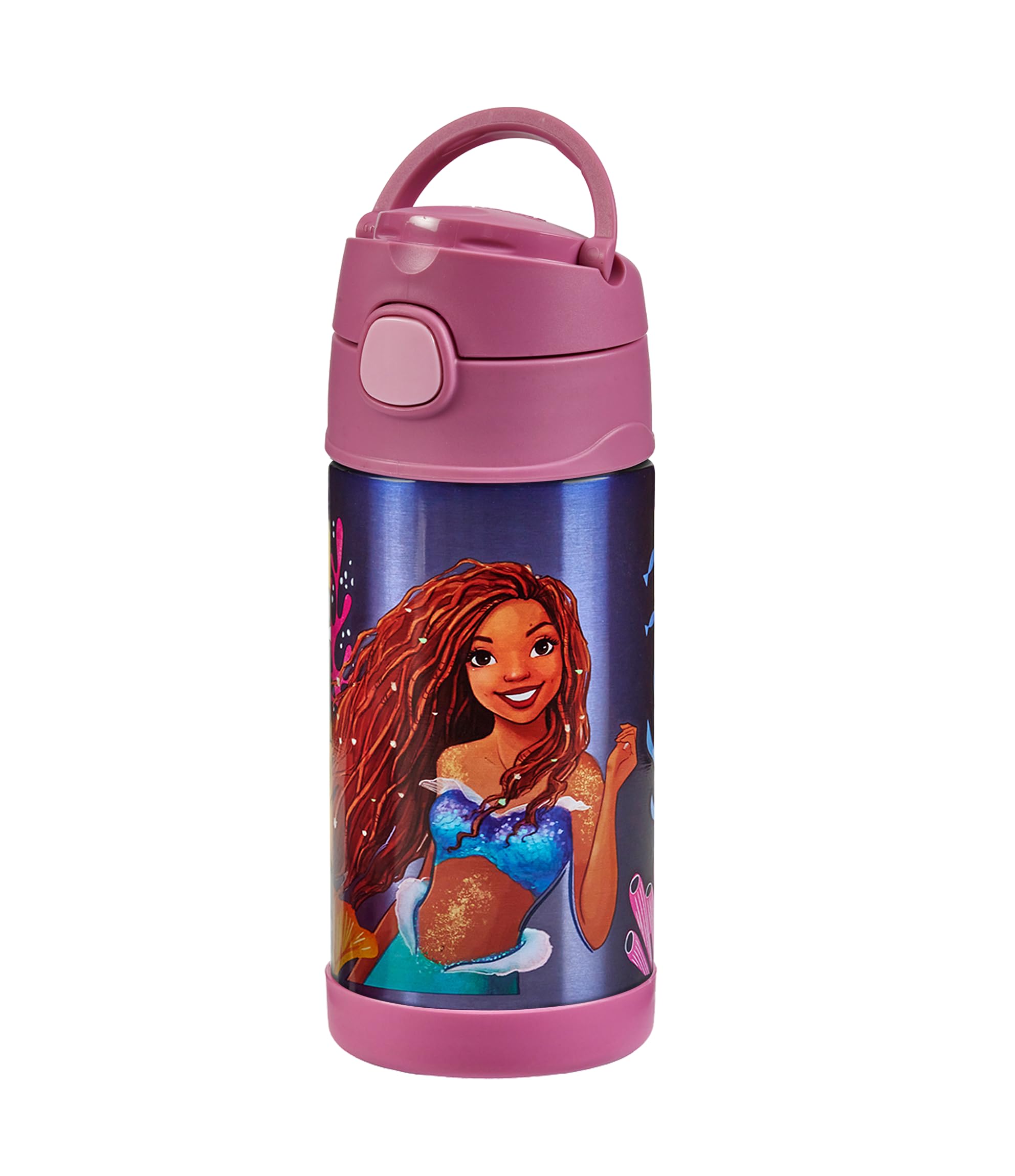 thermos-kids-funtainer-disney-thermoflasche-0-35-l-mermaid-edelstahl-mit-strohha image 4