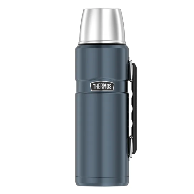 thermos-stainless-king-thermosflasche-1-20-l-ice-grey-mit-becher-und-griff image 1
