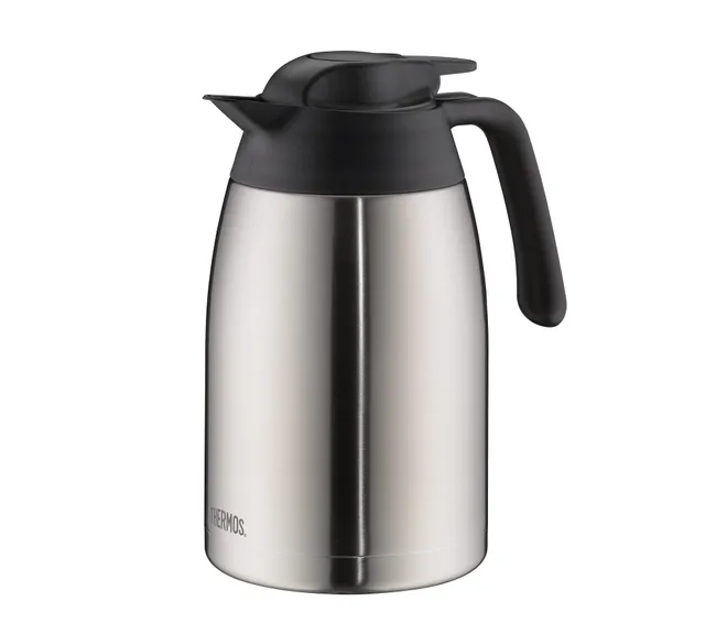 thermos-thv-isolierkanne-1-5-l-stainless-steel-mat-mit-push-screw-deckel image 1