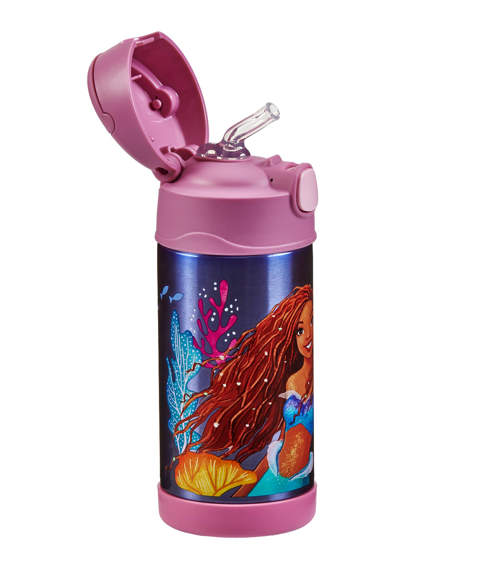thermos-kids-funtainer-disney-thermoflasche-0-35-l-mermaid-edelstahl-mit-strohha image 5