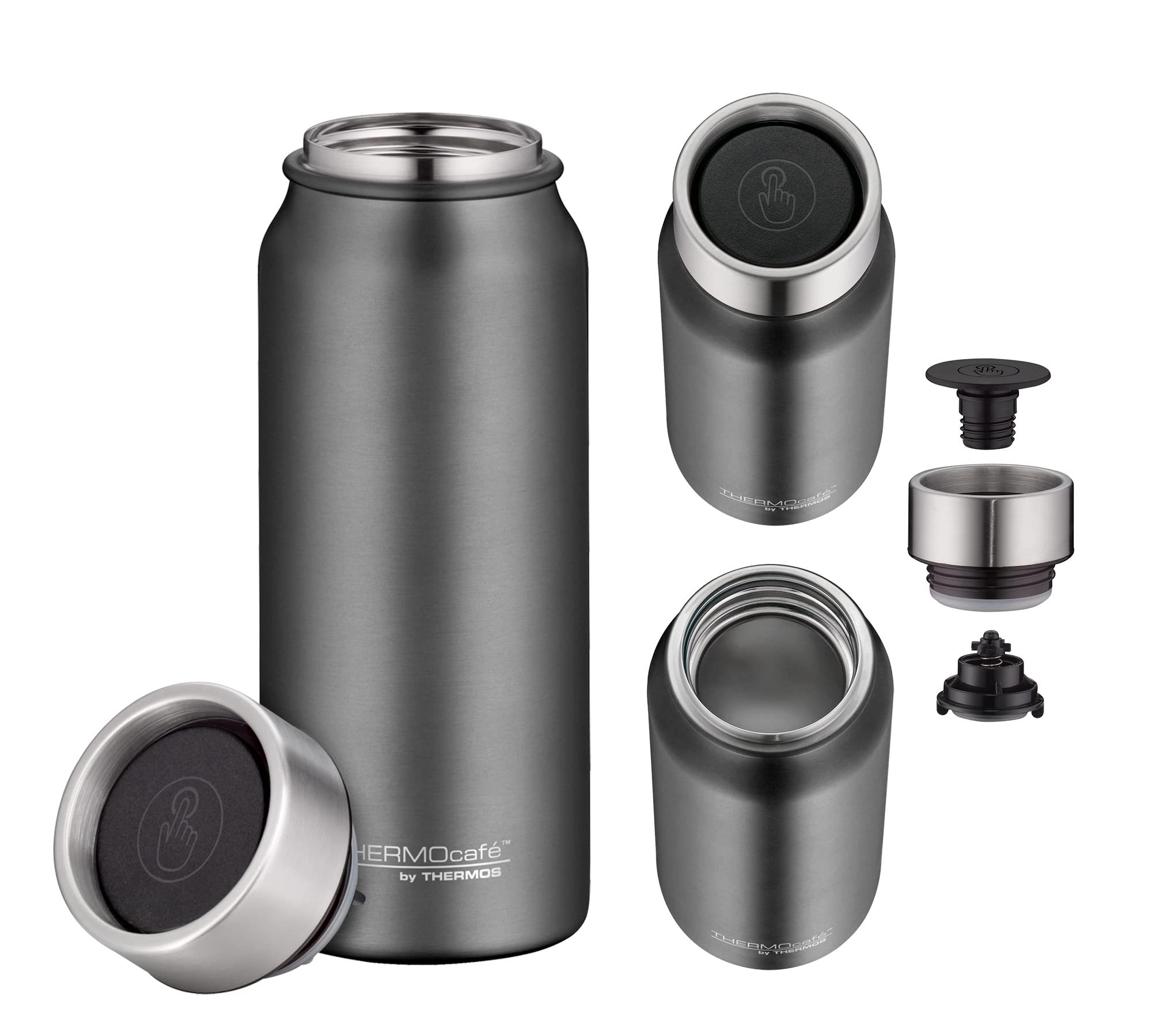 thermos-thermocaf-tc-drinking-mug-0-5l-thermobecher-edelstahl-stone-grey-matt image 2